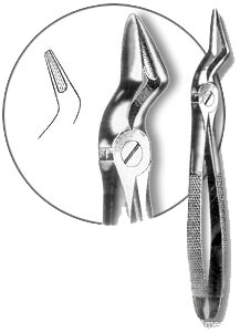 Щипцы для удаления корней зубов верхней челюсти с широкими губками № 52. Вр-Щ-183