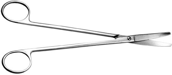 Ножницы для тонзиллектомии вертикально-изогнутые, 180 мм. Тб-Н-53