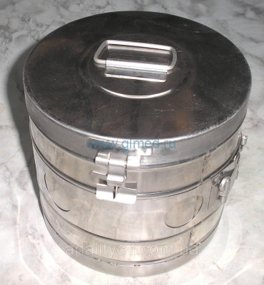 Коробка стерилизационная круглая КСК-3 без фильтра, биксы