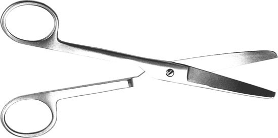 Ножницы тупоконечные вертикально-изогнутые, 170 мм. П-13-136