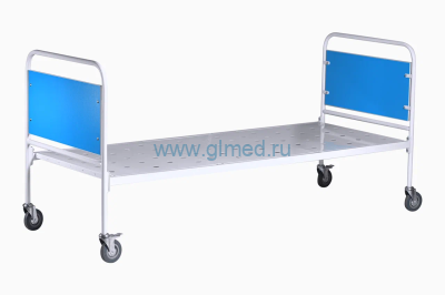 Кровать медицинская  общебольничная передвижная  КМОп-01 на колесах d.125