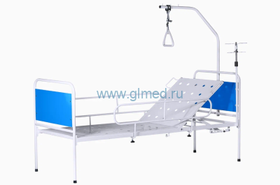 Кровать медицинская функциональная с регулируемой по углу наклона головной секцией КМФ-01 без колес