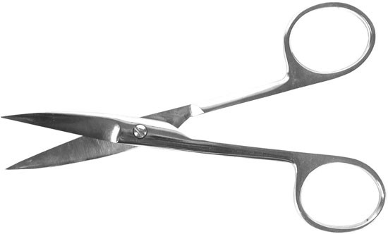 Ножницы с 2-мя острыми концами вертикально-изогнутые, 160 мм