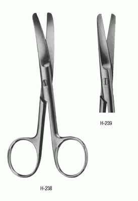 Ножницы хирургические вертикально-изогнутые, 150 мм. П-13-210*