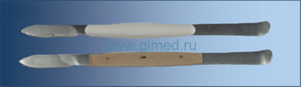 Нож-шпатель для резания и формирования воска при изготовлении зубных протезов с полистироловой ручкой. М-10/55