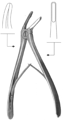 Кусачки костные для операций на позвоночнике с удлиненными ручками (по Янсену). Вр-Щ-62