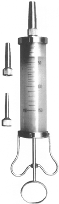 Шприц  для промывания полостей 100-150 см3 с двойной шкалой со сменными насадками, Жане (снят). Вр-Ш-713