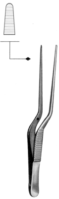 Пинцет ушной штыковидный анатомический Паи 140х1,5. Вр-П-85